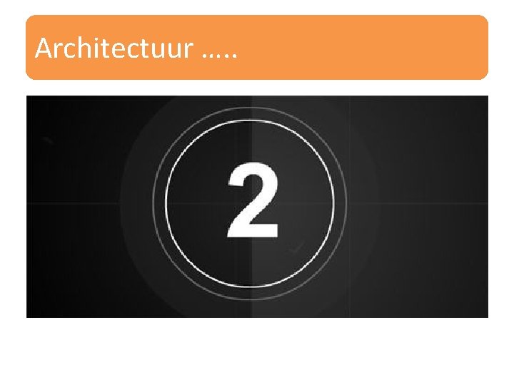 Architectuur …. . 