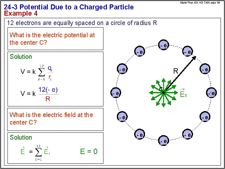 Aljalal-Phys. 102 -142 -Ch 24 -page 38 24 -3 Potential Due to a Charged