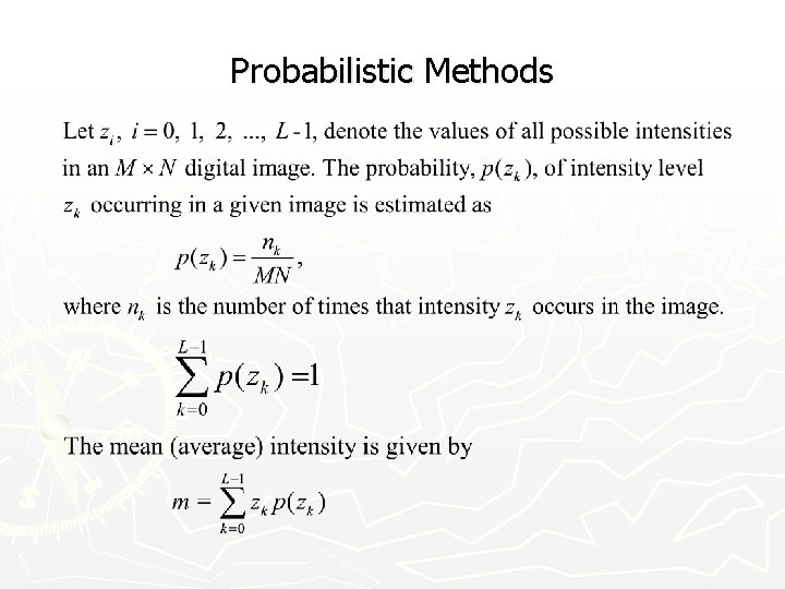 Probabilistic Methods 