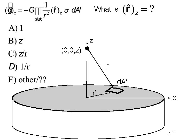 What is z (0, 0, z) r d. A’ r’ x 2 - 11 What is z (0, 0, z) r d. A’ r’ x 2 - 11