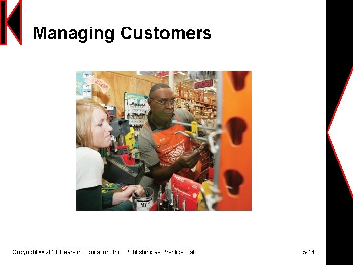 Managing Customers Copyright © 2011 Pearson Education, Inc. Publishing as Prentice Hall 5 -14