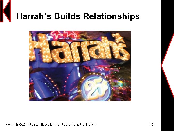 Harrah’s Builds Relationships Copyright © 2011 Pearson Education, Inc. Publishing as Prentice Hall 1