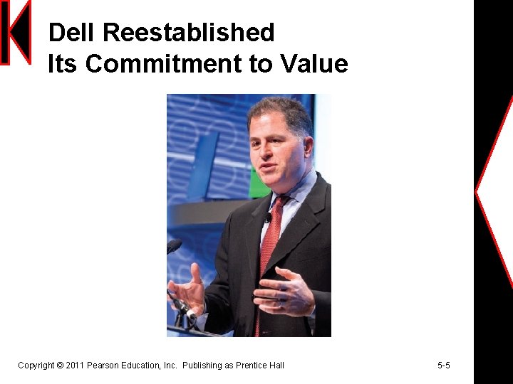 Dell Reestablished Its Commitment to Value Copyright © 2011 Pearson Education, Inc. Publishing as