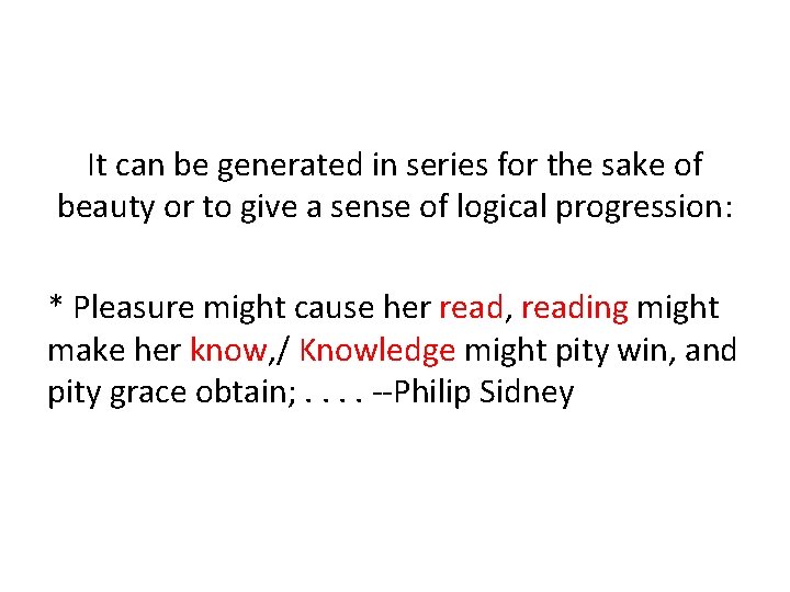 It can be generated in series for the sake of beauty or to give