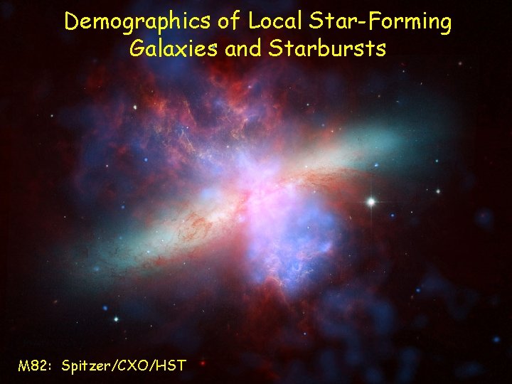 Demographics of Local Star-Forming Galaxies and Starbursts M 82: Spitzer/CXO/HST 