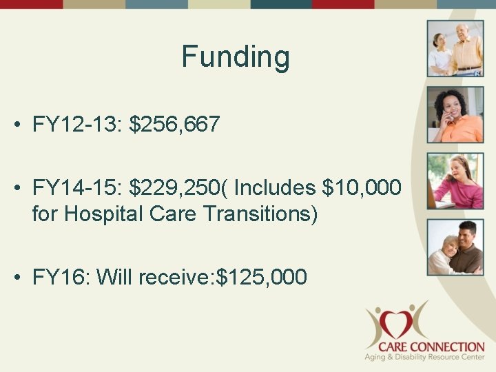Funding • FY 12 -13: $256, 667 • FY 14 -15: $229, 250( Includes