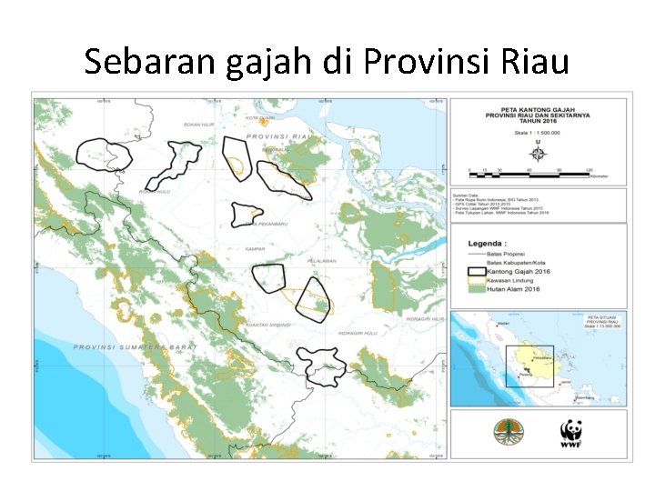 Sebaran gajah di Provinsi Riau 