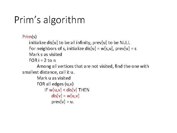 Lecture 15 Minimum Spanning Tree contd Trees and