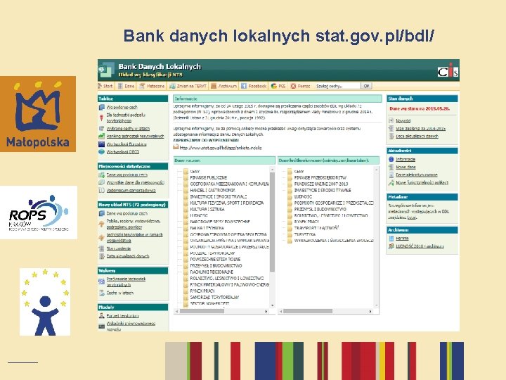 Bank danych lokalnych stat. gov. pl/bdl/ 