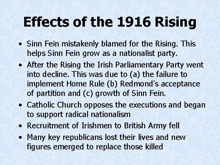 Easter Rising 1916 Leaving Cert History Revision Presentation