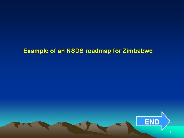 Example of an NSDS roadmap for Zimbabwe END 17 