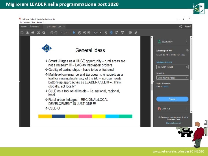 Migliorare LEADER nella programmazione post 2020 