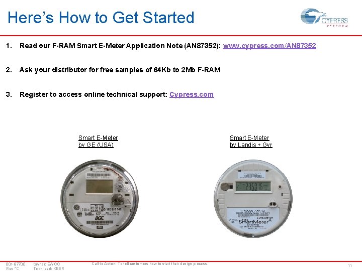 Here’s How to Get Started 1. Read our F-RAM Smart E-Meter Application Note (AN