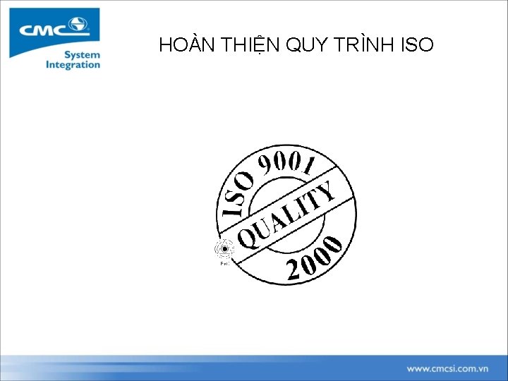 HOÀN THIỆN QUY TRÌNH ISO 