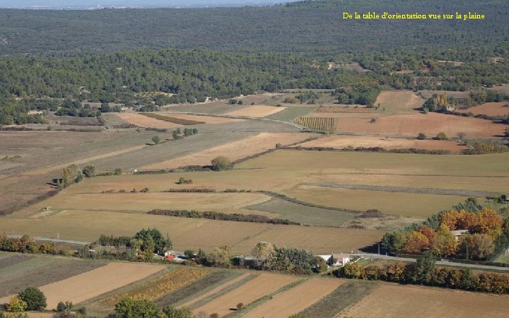 De la table d’orientation vue sur la plaine 