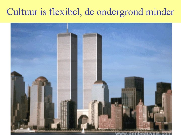 Cultuur is flexibel, de ondergrond minder 