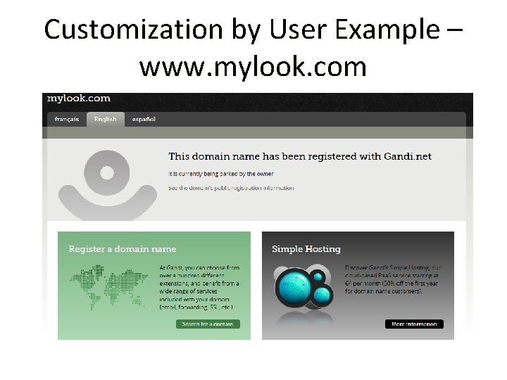 Customization by User Example – www. mylook. com Customization by User Example – www. mylook. com
