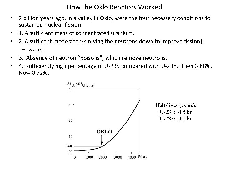 How the Oklo Reactors Worked • 2 billion years ago, in a valley in How the Oklo Reactors Worked • 2 billion years ago, in a valley in
