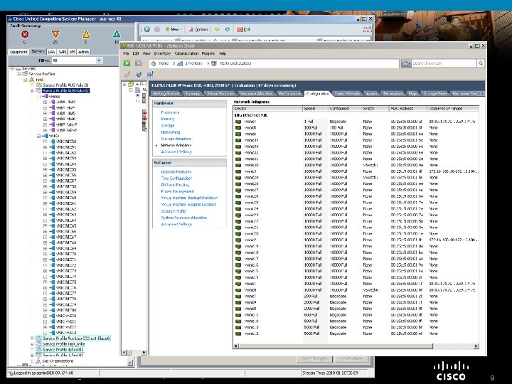 Presentation_ID © 2009 Cisco Systems, Inc. All rights reserved. Cisco Confidential 9 