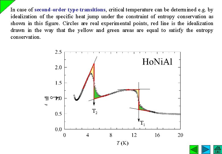 In case of second-order type transitions, critical temperature can be determined e. g. by