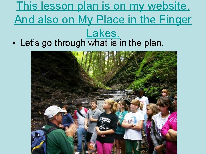 This lesson plan is on my website. And also on My Place in the