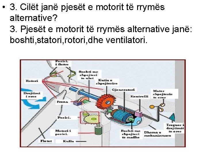  • 3. Cilët janë pjesët e motorit të rrymës alternative? 3. Pjesët e