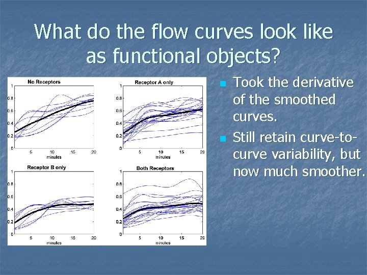 What do the flow curves look like as functional objects? n n Took the