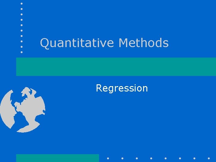 Quantitative Methods Regression 