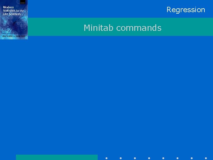 Regression Minitab commands 