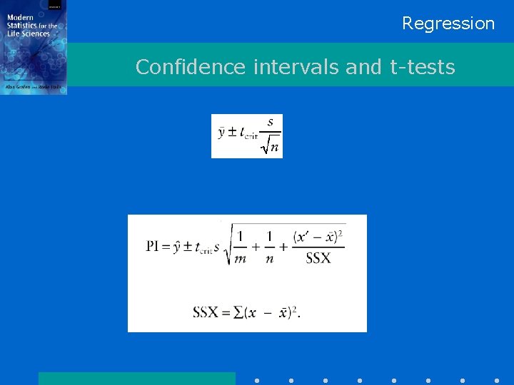 Regression Confidence intervals and t-tests 