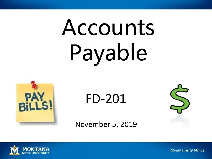 Accounts Payable FD 201 November 5, 2019 