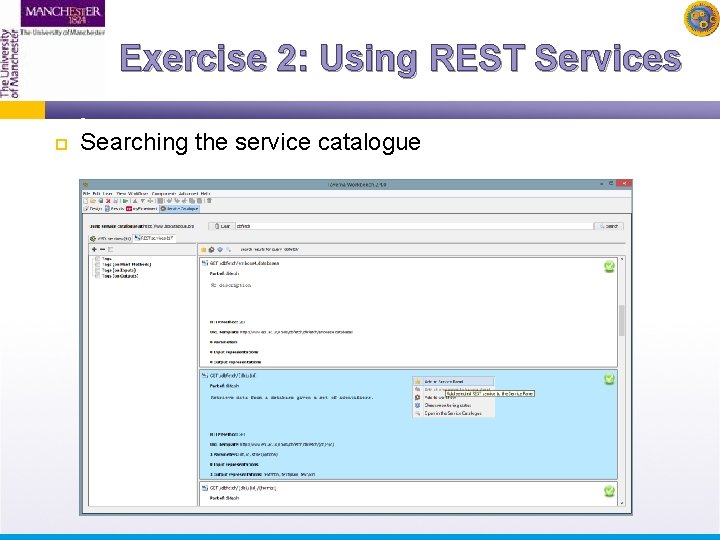 Exercise 2: Using REST Services Searching the service catalogue 