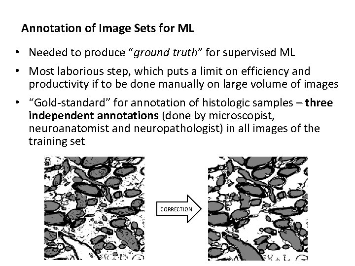 Annotation of Image Sets for ML • Needed to produce “ground truth” for supervised Annotation of Image Sets for ML • Needed to produce “ground truth” for supervised