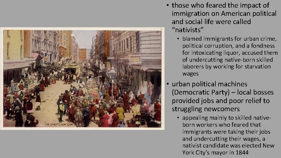  • those who feared the impact of immigration on American political and social
