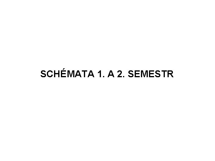 SCHÉMATA 1. A 2. SEMESTR 