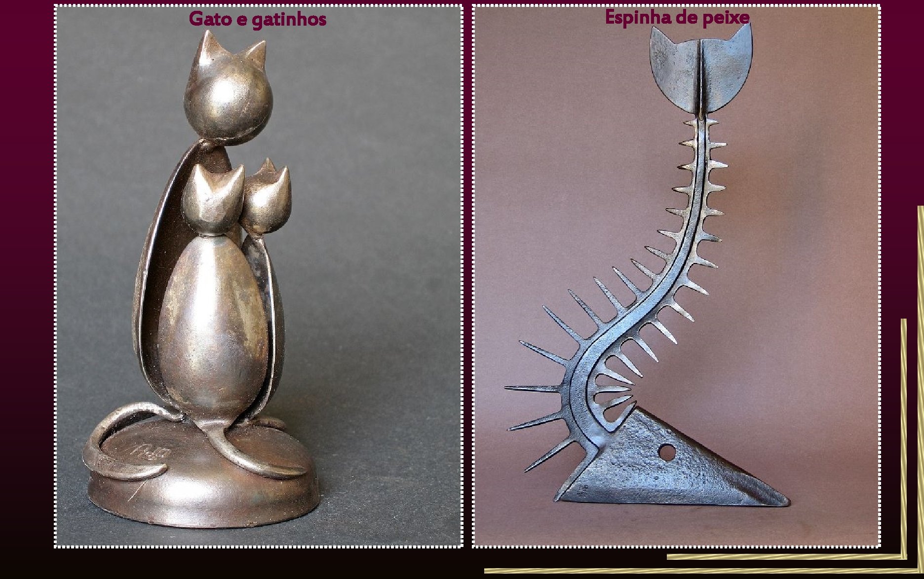 Gato e gatinhos Espinha de peixe 