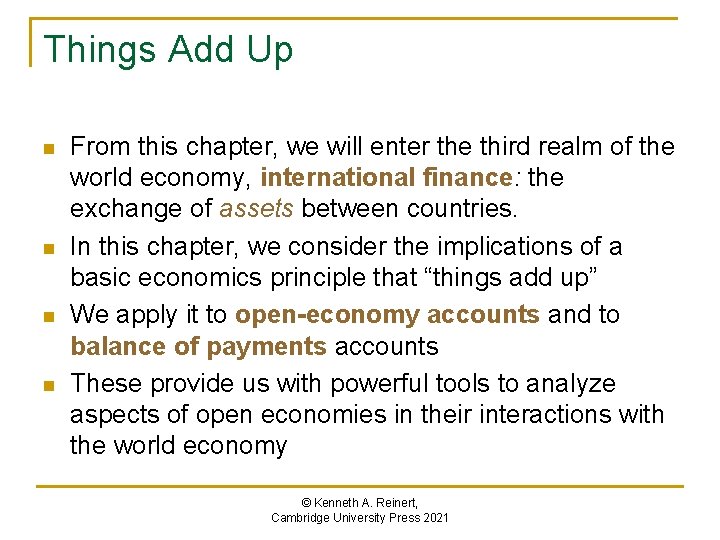 Things Add Up n n From this chapter, we will enter the third realm