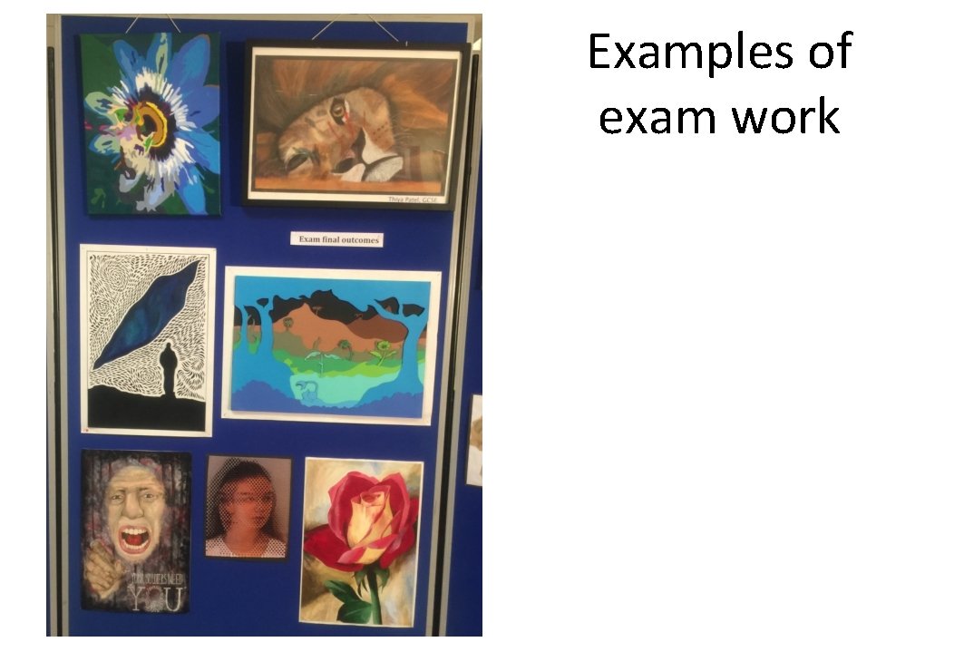Examples of exam work 