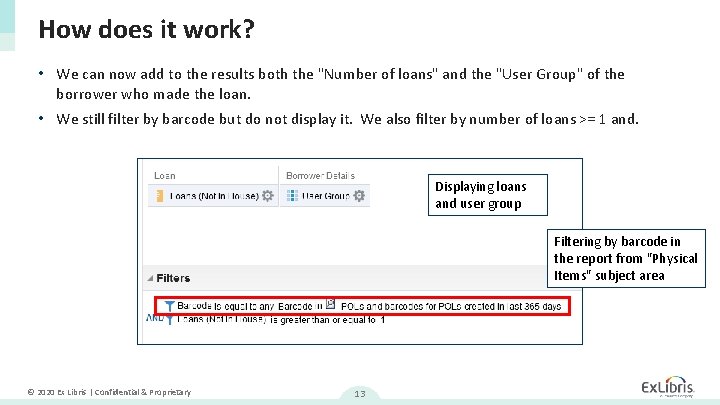 How does it work? • We can now add to the results both the How does it work? • We can now add to the results both the