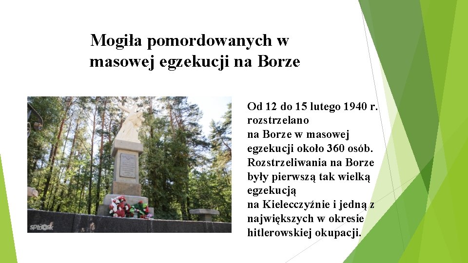 Mogiła pomordowanych w masowej egzekucji na Borze Od 12 do 15 lutego 1940 r.