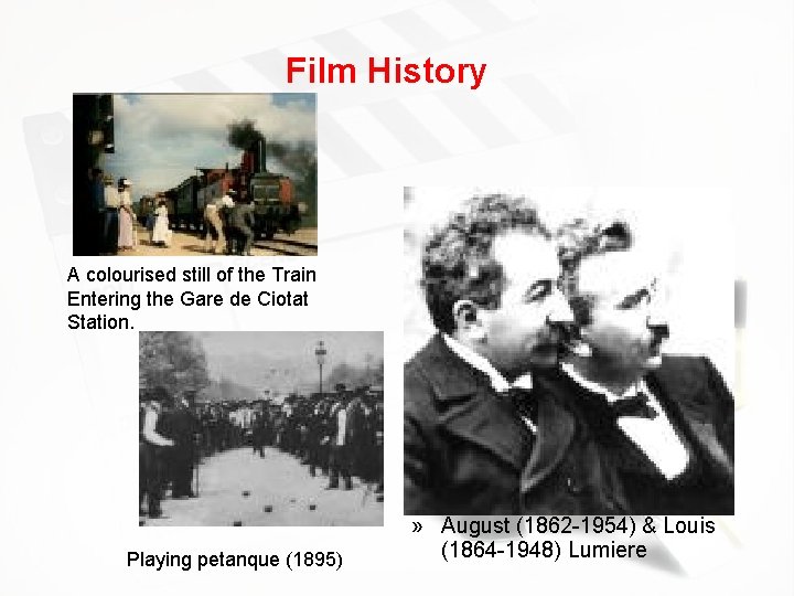 Film History A colourised still of the Train Entering the Gare de Ciotat Station.