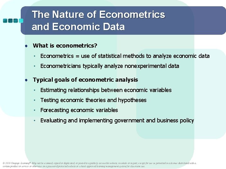 The Nature of Econometrics and Economic Data ● What is econometrics? • Econometrics =