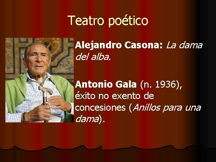 Teatro poético l Alejandro del alba. l Antonio Casona: La dama Gala (n. 1936),