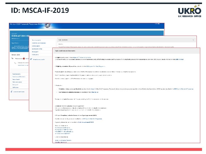 ID: MSCA-IF-2019 