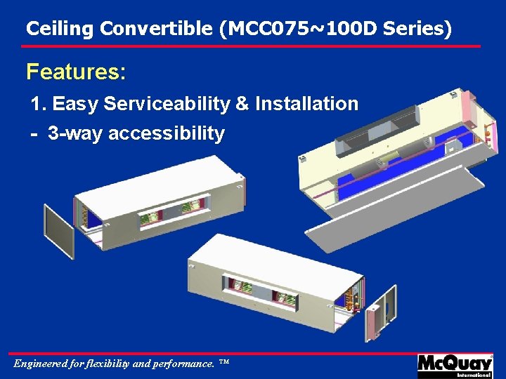 Ceiling Convertible MCC 075100 D Series MCC 075100