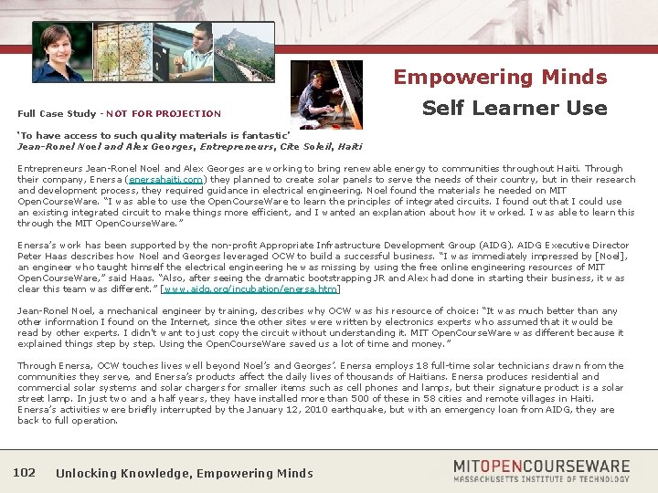 Empowering Minds Full Case Study - NOT FOR PROJECTION Self Learner Use ‘To have