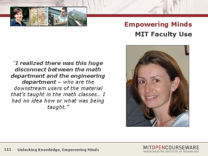Empowering Minds MIT Faculty Use “I realized there was this huge disconnect between the