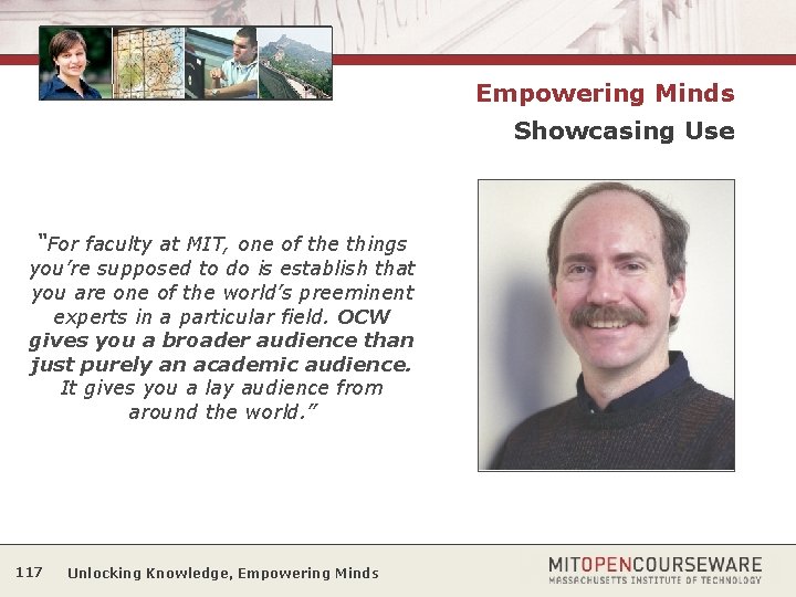 Empowering Minds Showcasing Use “For faculty at MIT, one of the things you’re supposed