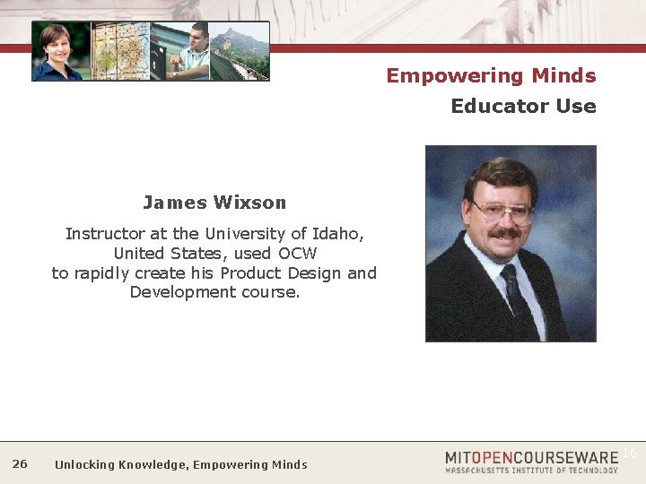 Empowering Minds Educator Use James Wixson Instructor at the University of Idaho, United States,