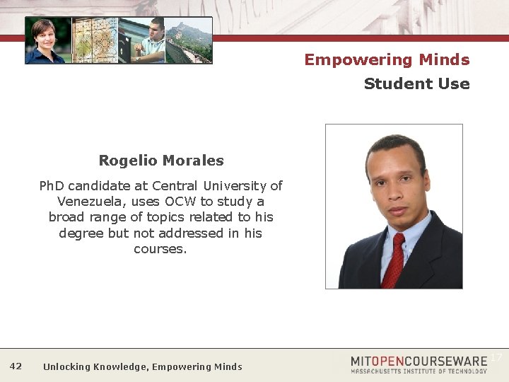 Empowering Minds Student Use Rogelio Morales Ph. D candidate at Central University of Venezuela,